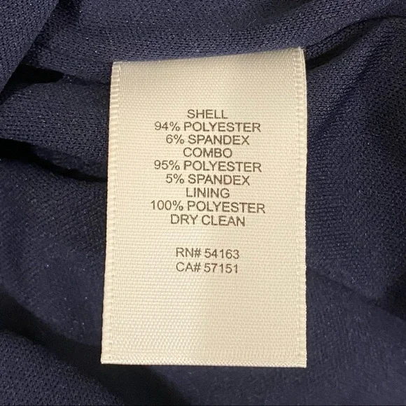 Eliza J Ruffle Shoulder Cocktail Dress Navy Scuba Crepe Wedding Evening Party - Picture 13 of 14